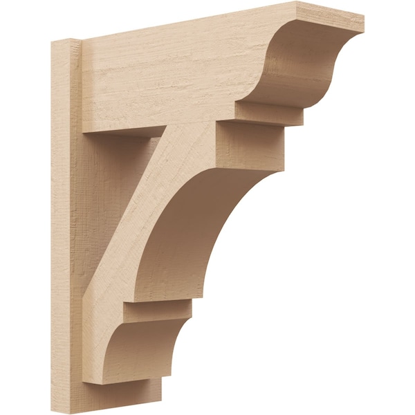 Ekena Millwork 8-in W x 20-in D x 24-in H Balboa Trad Rough Cedar Woodgrain TimberThane Outlooker, Primed Tan OUTUR080X20X24BOA04RCPR - main